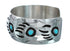Native American Sterling Silver Turquoise Bear Paw Cuff Bracelet JX128859